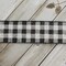 2 1/2" Wired Ribbon Rustic Black/White Buffalo Plaid Burlap 25 Yards